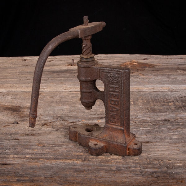 old leathercraft hand press vintage cast iron antique
