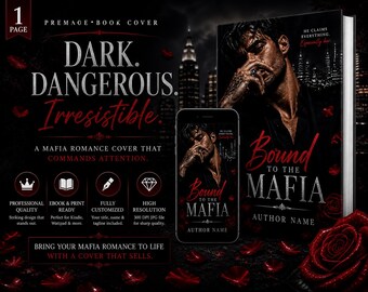 Dark Mafia Romance Book Cover | Brooding Alpha Male, Romantic Suspense (Ebook Ready)