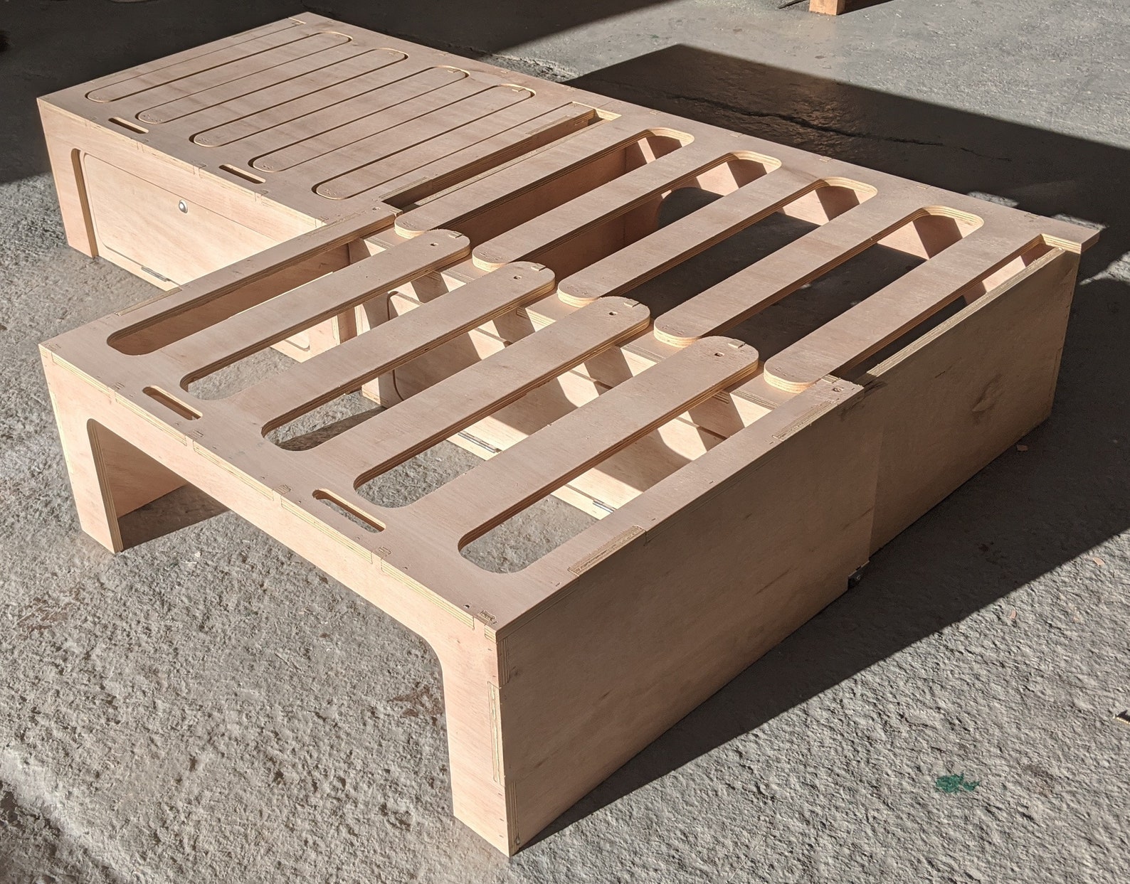 Pull Out Campervan Bed With Storage - Etsy