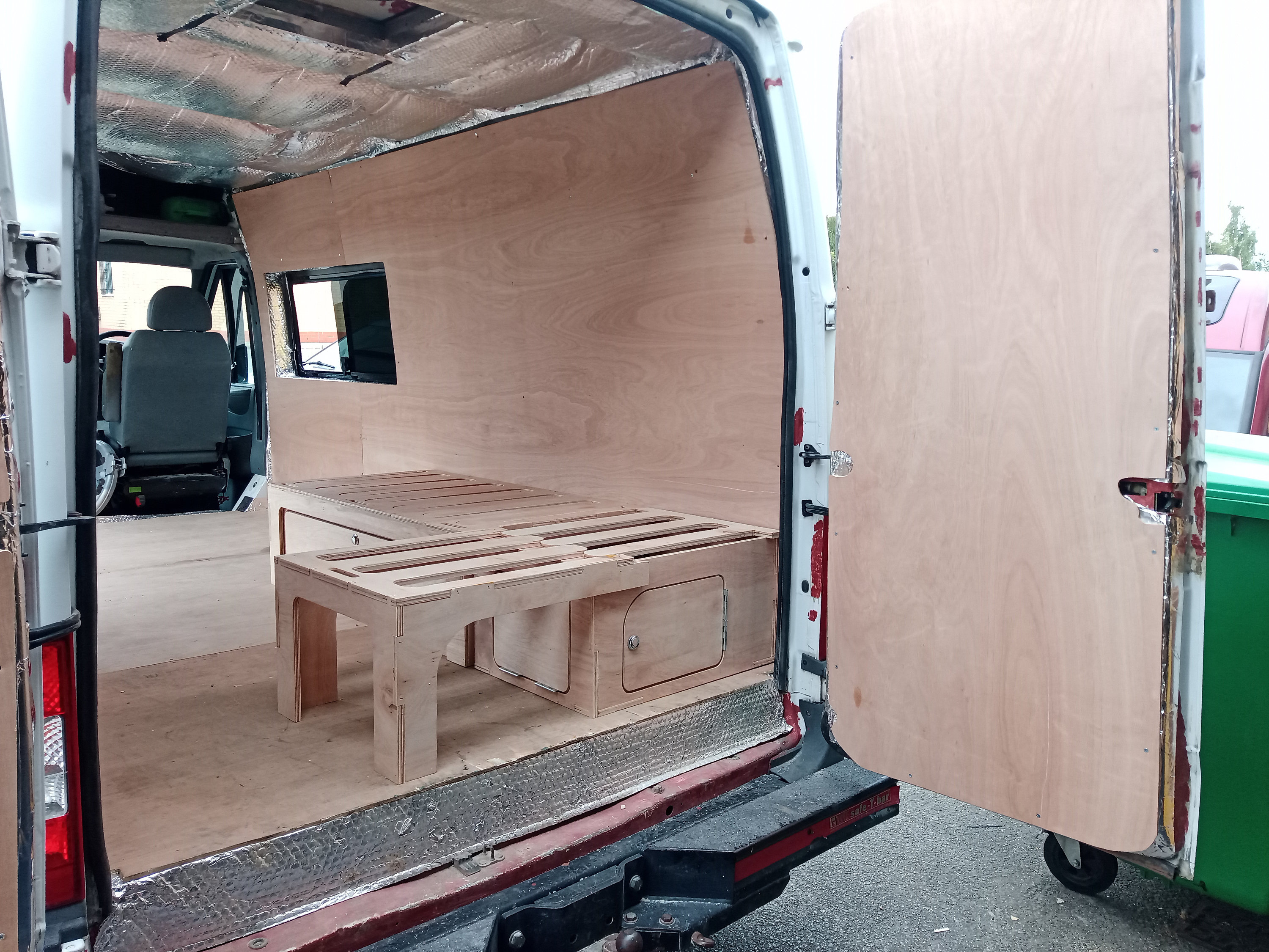 L Shaped Pull Out Campervan Bed With Internal Storage Etsy UK