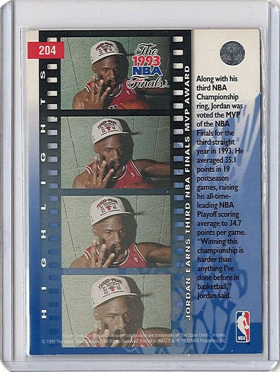 michael jordan upper deck 1993 nba finals