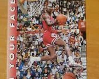 michael JOrdan 1987-88 two-time champion "in your face " upper deck 453