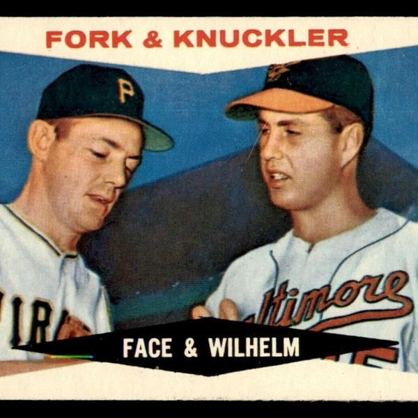 Topps Baseball 1960 Basiskarte 115 Gabel und Knuckler: Face/Wilhelm