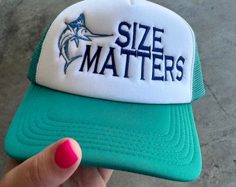 SIZE MATTERS Trucker Hat || Foam trucker Hat || Funny Fishing hat || size Matters