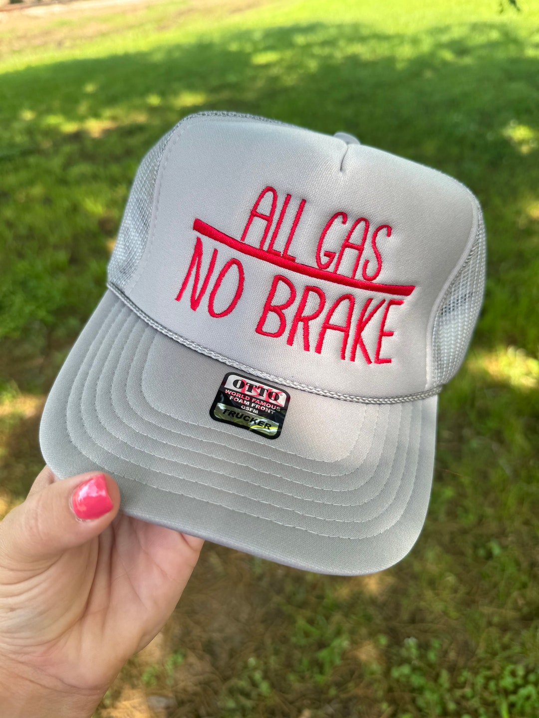 In No Rush Striped Trucker Hat main image 1