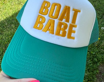 BOAT BABE Trucker-Mütze aus Schaumstoff || Trucker-Kappe aus Schaumstoff || Sommermütze || See-Trucker-Mütze