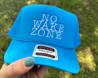 NO WAKE ZONE Trucker Hat || Foam trucker Hat || Lake days || Summer cap