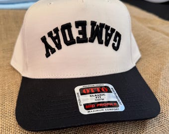 GAMEDAY  puff Trucker hat || Trucker Cap || upside down gameday Trucker || Gameday || puff embroidery