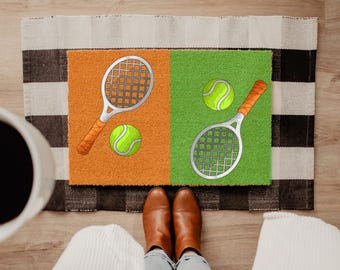 Tennis Doormat - Welcome Mat for Sports Lovers Tennis Gift Entryway Decor