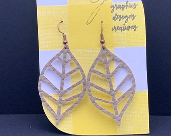 Faux Leather Earrings - Connie