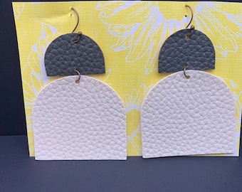 Faux Leather Earrings - Jen