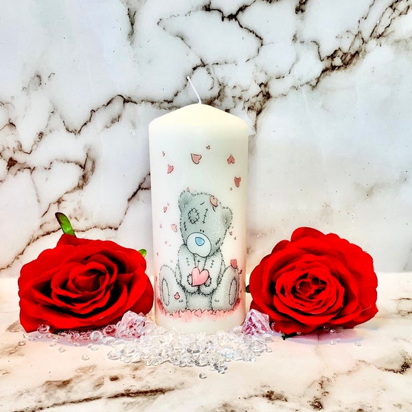 Me to u bear, Me to you bear candle, Tatty teddy print, Valentines day gift , Me to you gift, Unique candle, Personnalisé, Valentines gift