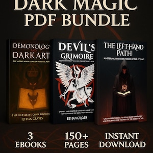 Dark Magic eBook Bundle: Demonology, Left-Hand Path, Devil&#39;s Grimoire (Digital Download)