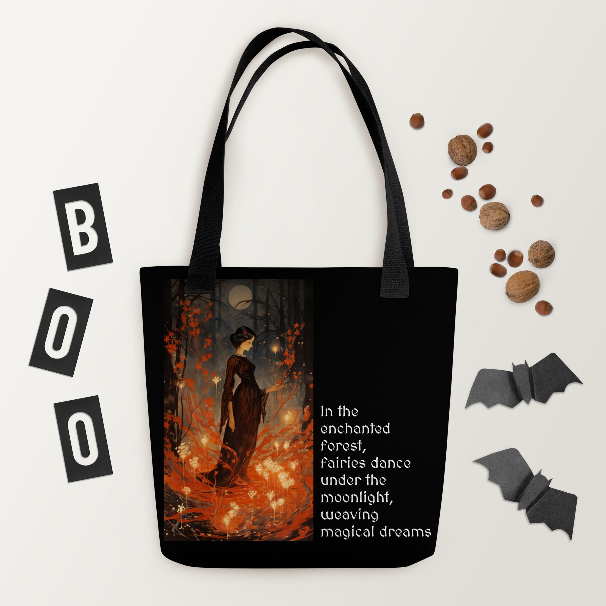 Night Nymph Tote Nocturnal Forest Night Nymph 'night - Etsy Israel
