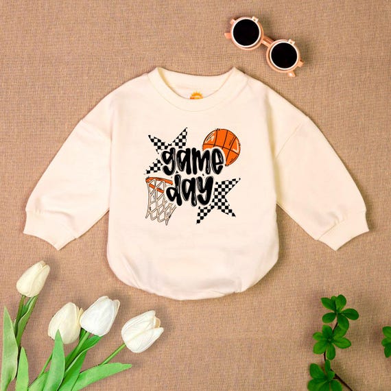Starburst Orange Baseball Baby Onesie Starburst Orange Baseball Baby Onesie
