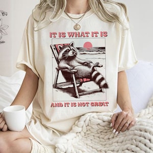 It Is What It Is And It Is Not Great Comfort Color T-shirt, Raccoon Shirt, Animal Gift, Meme Raccoon Shirt, Gift For Women Men Shirt