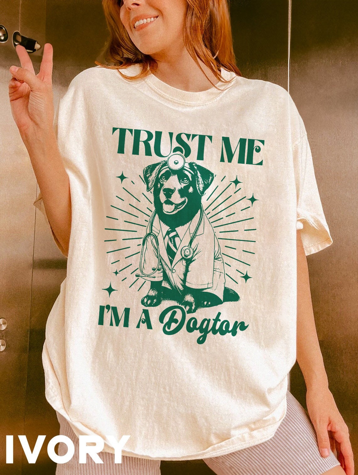 Comfort Color Trust Me I’m a Dogtor Shirt, Funny Veterinarian Shirt, Pet Doctor Shirt, Funny Dog Shirt, Dog Doctor, Gift For Shirt