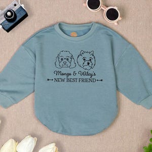 Custom New Best Friend Bubble Romper, Personalized Baby Bodysuit,Baby Shower Gift,Custom Pet Name Baby Clothes ,Gift For Baby Cute Outfit