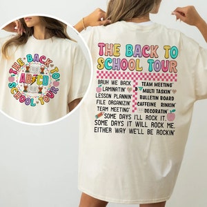 La chemise de la tournée de rentrée des classes, chemise de la tournée des enseignants ABCD, t-shirt enseignant, cadeau enseignant, t-shirt premier jour d&#39;école, chemise de l&#39;équipe enseignante