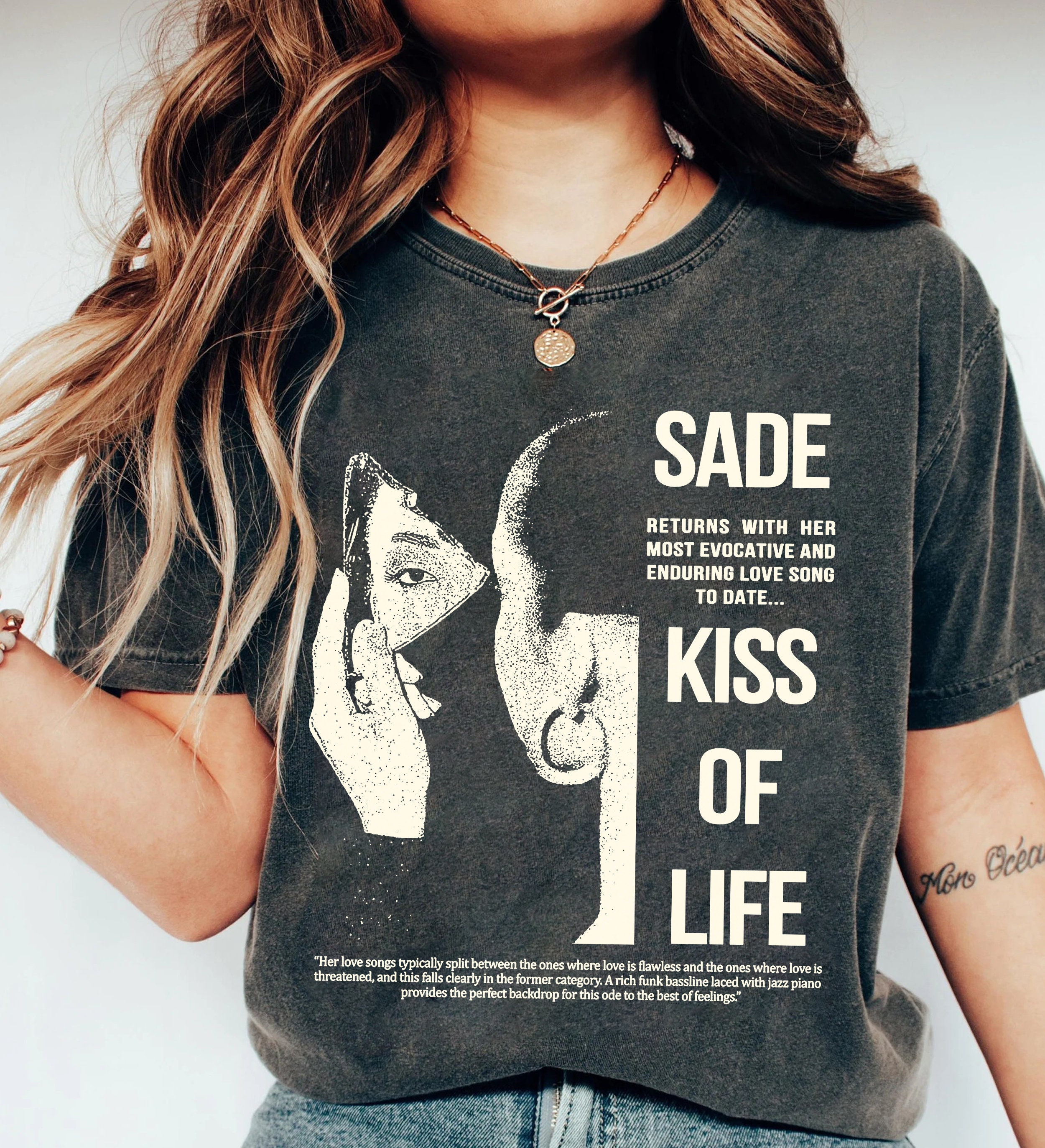アイドル [Are You Sure?!]S/S T-Shirt (Ivory) Sade Adu 2024 Tour Shirt, Sade Adu 90s Graphic Shirt, Pop