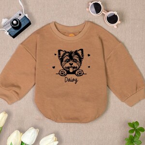 Custom Dog Best Friend Bubble Romper, Personalized Baby Bodysuit,Baby Shower Gift,Personalized Dog Name Dog Lover Gift ,Gift For Baby Outfit