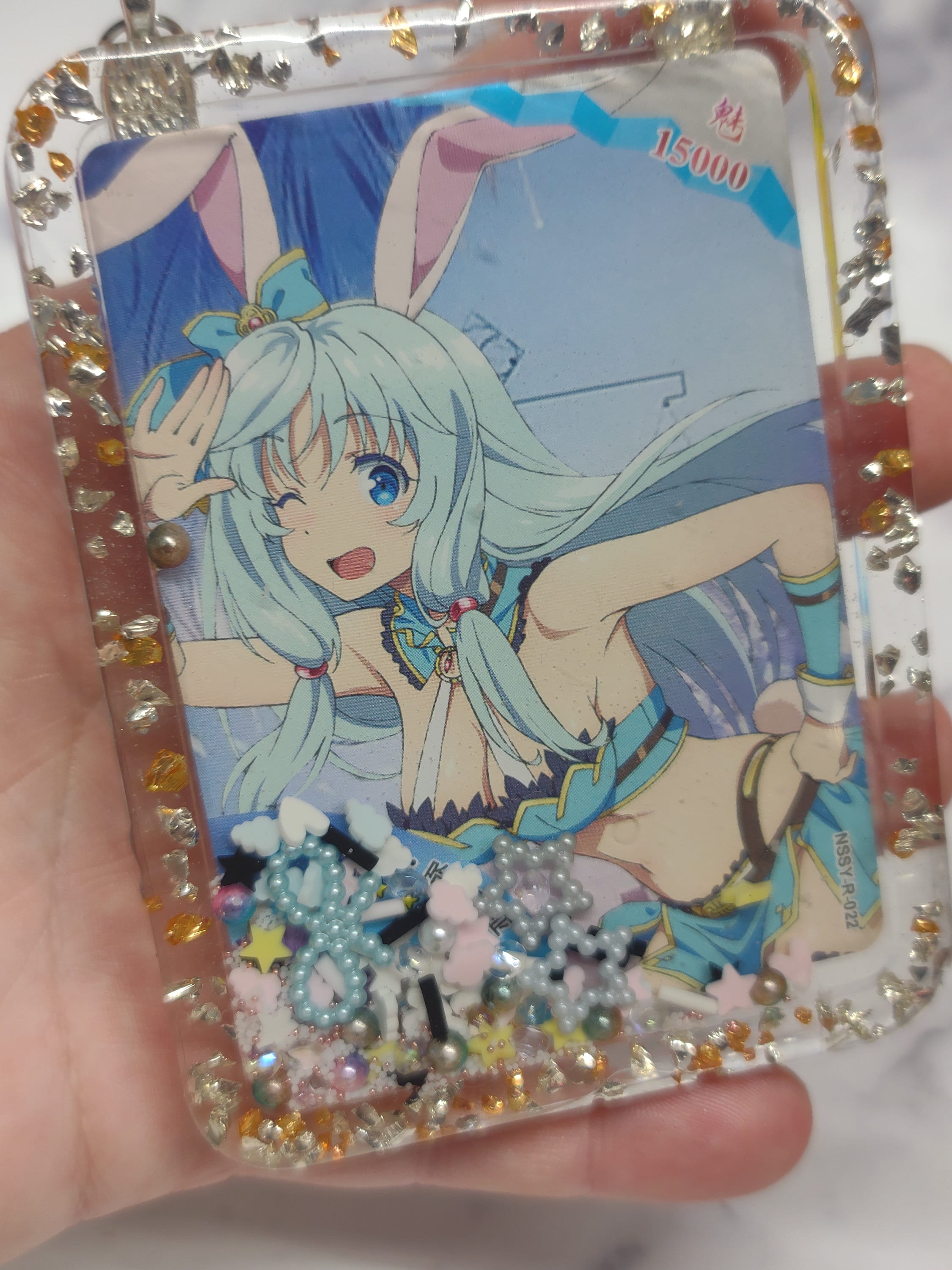 Bunny Babe Anime Shaker Hanger Cosplay Fan Art Resin Shaker Decorative  Piece Blue Waifus - Etsy