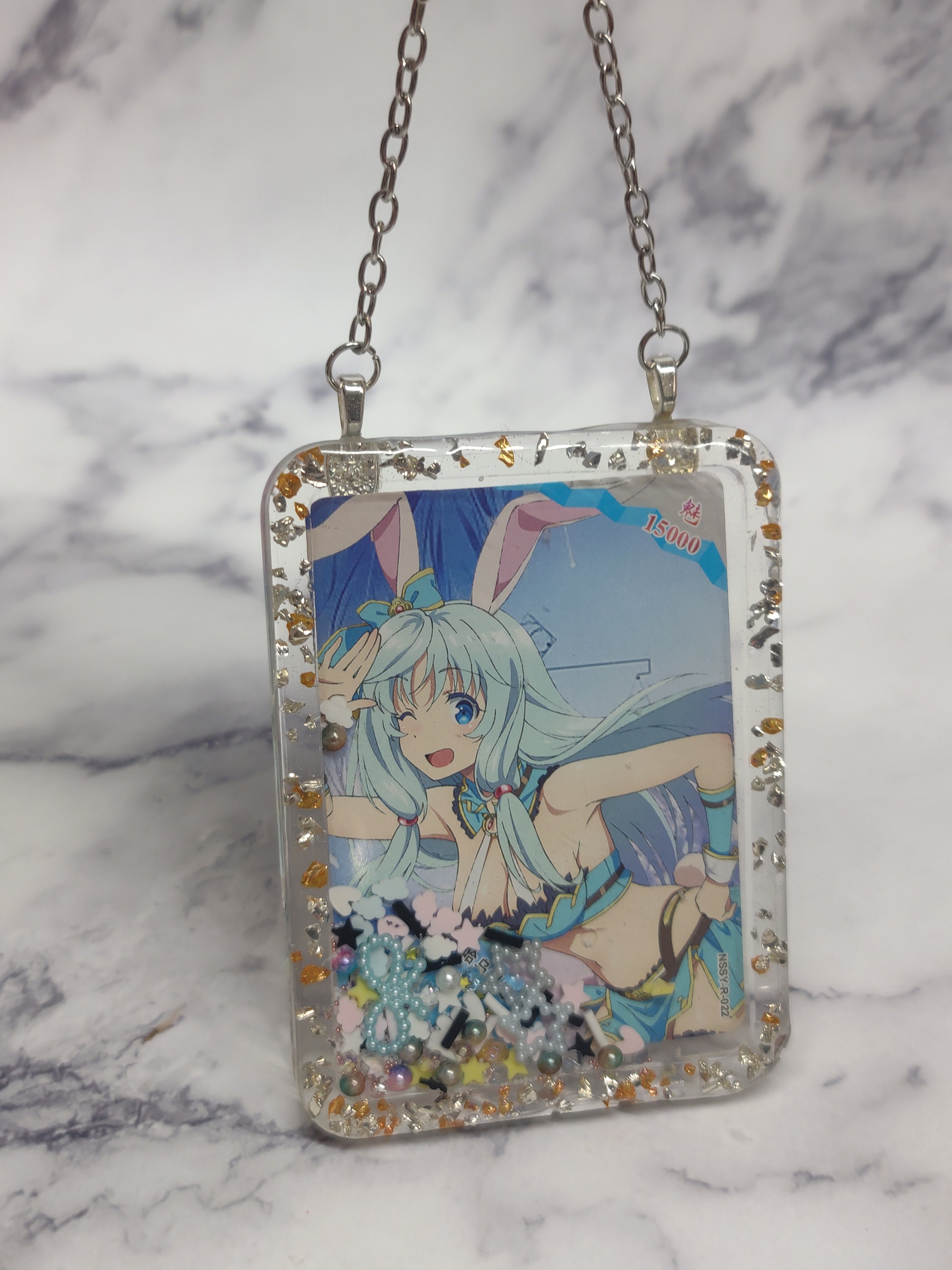 Bunny Babe Anime Shaker Hanger Cosplay Fan Art Resin Shaker Decorative  Piece Blue Waifus - Etsy