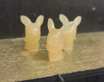 Mini Jolteon Carving- Eeveelutions - Yellow Calcite - Chakras- Magical Tools- Anime Fan-Pokemon