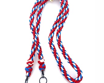 Cordón para binoculares trenzado redondo de paracord personalizado. Elija sus colores y longitud