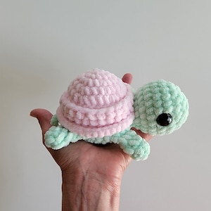 No Sew - Mini Stress Ball Buddies Schildkröte Haube Muster, interaktives Spielzeug, Schildkröte häkeln, Schnellmarkt, einfach zu machen, keine nähen häkeln, Fidget Spielzeug
