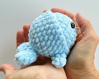 NO SEW - Mini Stress Ball Buddies Whale Häkelanleitung – Ozean Fidget Spielzeug (PDF Pattern)