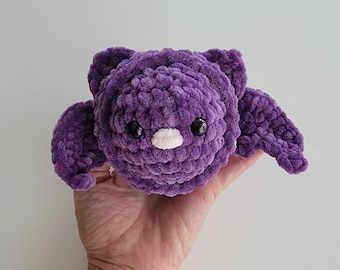 NO SEW - Mini Stress Ball Buddies Bat Crochet Pattern – Halloween (PDF Pattern)
