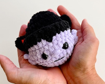 Mini Stress Ball Buddies Vampire Crochet Pattern – No Sew Halloween (PDF Pattern)