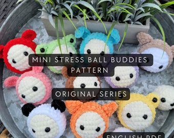 Muster: Mini Stress Ball Buddies - No Sew Häkelmuster, Frosch häkeln, Häschen häkeln, Bär häkeln, Katze häkeln, QuickMarket, Easy Make