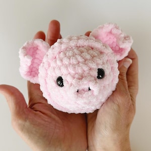 No Sew - Mini Stress Ball Buddies Schwein Muster, Interaktives Spielzeug, Bauernhof, No Sew häkeln, Fidget, Interaktiv