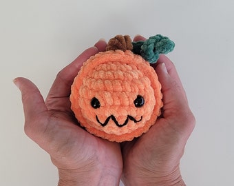 NO SEW - Mini Stress Ball Buddies Pumpkin Crochet Pattern - Halloween Fidget Toy (PDF Pattern)