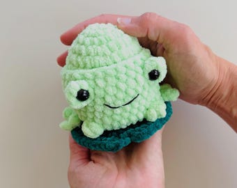 NO SEW - Mini Stress Ball Buddies Toad Crochet Pattern – Frog Toy (PDF)