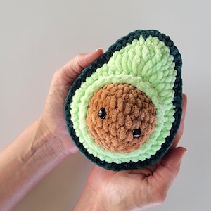 No Sew - Mini Stress Ball Buddies Avocado Häkelanleitung, interaktives Spielzeug, No Sew häkeln, Fidget, Geschenk, Pretend Play, Frühstück, Guacamole
