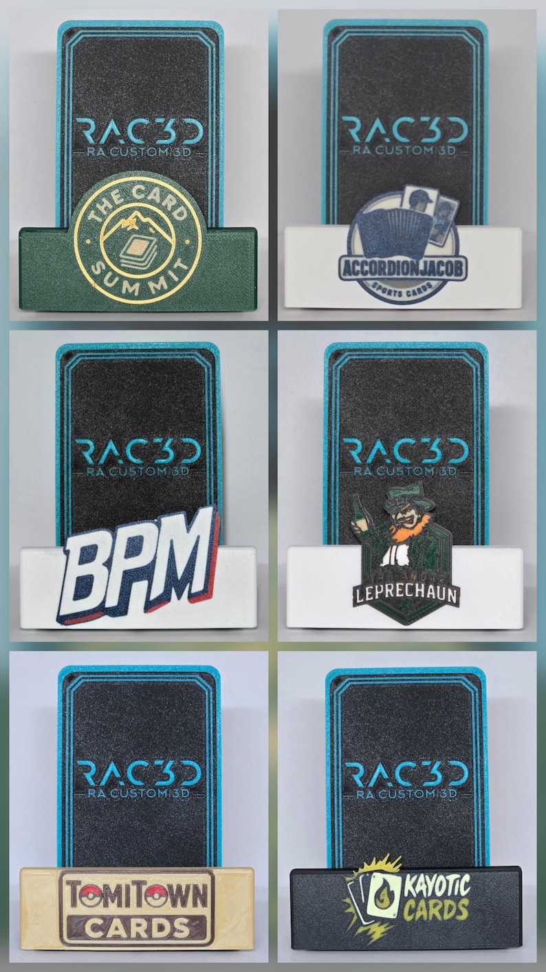 Adjustable Trading Card Stand | Custom 3D Printed Display Holder | Personalized Logo Option image 6