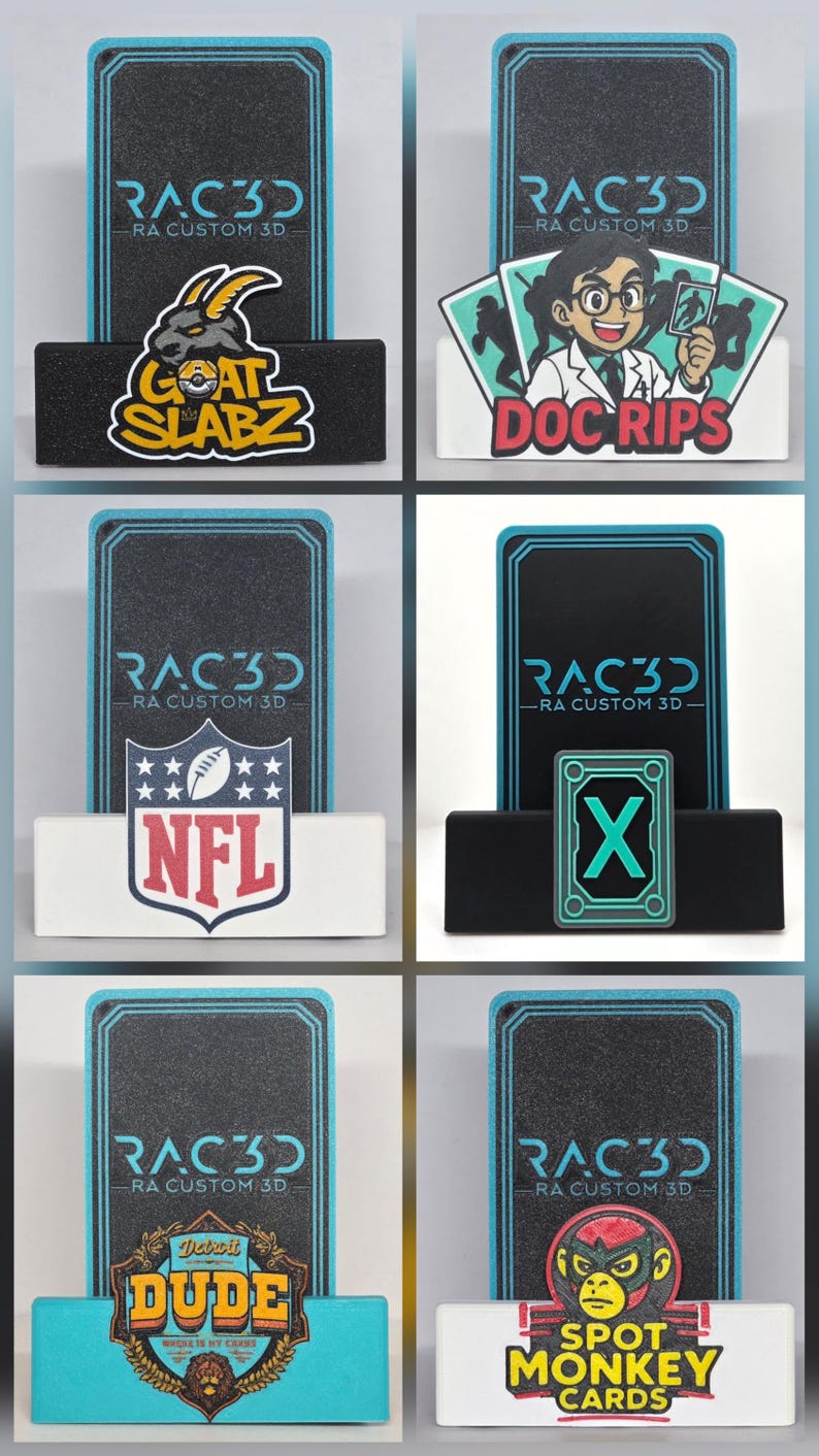 Adjustable Trading Card Stand | Custom 3D Printed Display Holder | Personalized Logo Option image 7
