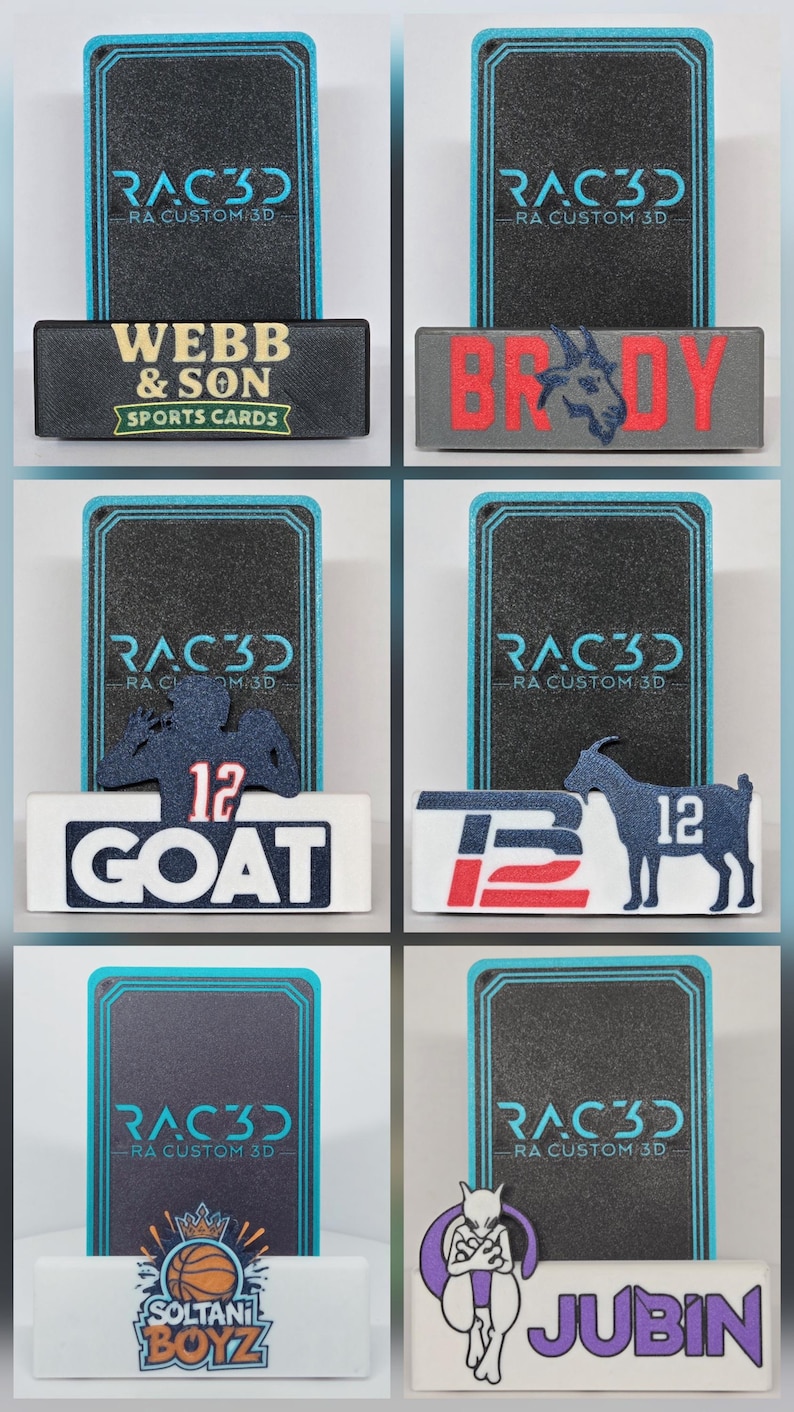 Adjustable Trading Card Stand | Custom 3D Printed Display Holder | Personalized Logo Option image 5