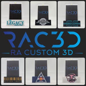 Adjustable Trading Card Stand | Custom 3D Printed Display Holder | Personalized Logo Option