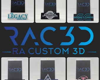 Adjustable Trading Card Stand | Custom 3D Printed Display Holder | Personalized Logo Option