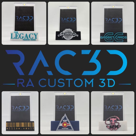 Adjustable Trading Card Stand | Custom 3D Printed Display Holder | Personalized Logo Option