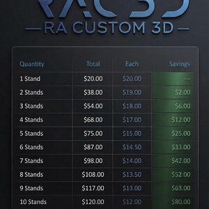 Adjustable Trading Card Stand | Custom 3D Printed Display Holder | Personalized Logo Option image 2