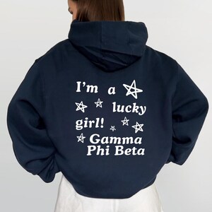 Gamma Phi Beta Lucky Girl Sorority Sweatshirt | Sorority Merch | Sorority Apparel