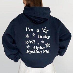 Alpha Epsilon Phi Lucky Girl Sorority Sweatshirt | Sorority Merch | Sorority Apparel