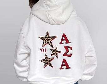 Alpha Sigma Alpha Wild Star Sorority Sweatshirt | Alpha Sigma Alpha Apparel | Custom Sorority Hoodie