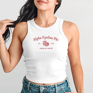 Alpha Epsilon Phi Sweet As Can Be Crop Top | Sorority Apparel | Custom Sorority Merch