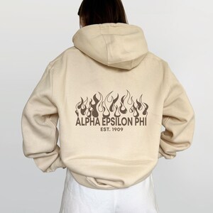 Alpha Epsilon Phi Flames Sorority Sweatshirt | Sorority Apparel | Custom Sorority Hoodie